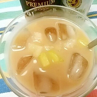 アイス☆桃とメロンのきなこカフェラテ♪